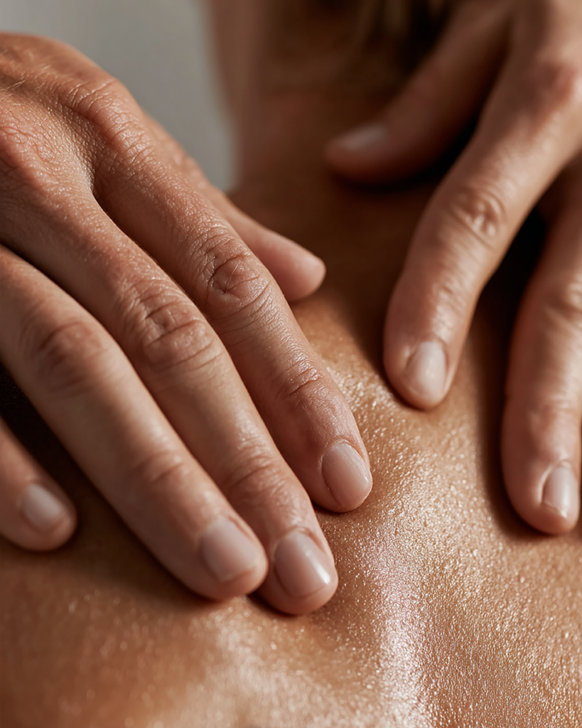 Massage epaule gros plan